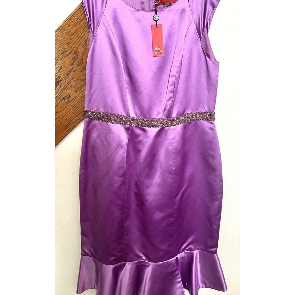 Carolina Herrera CH Purple Silk Dress Size 10
